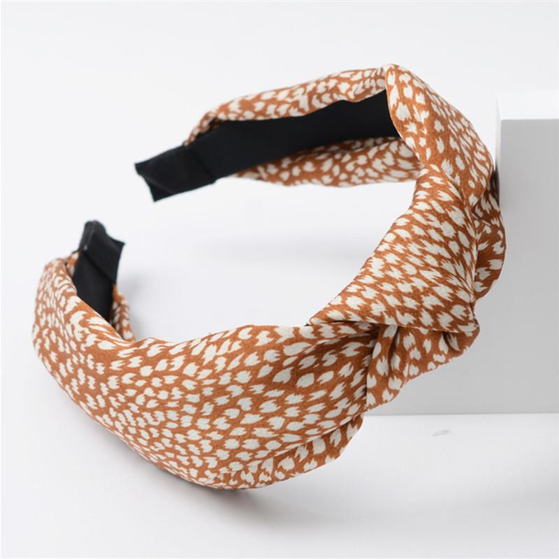 3pcs/Set Chic Leopard Print Satin Knotted Headband for Women And Girls Daily Shopping Hair Accessory