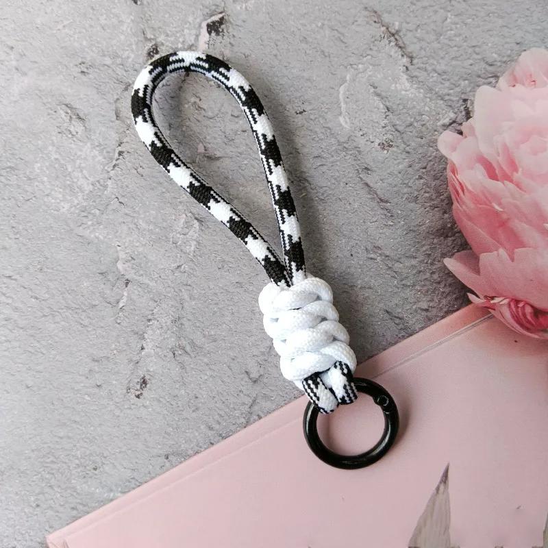 Color Combination Knot Mobile Phone Lanyard Creative Short Braided Lanyard Mobile Phone Case Key Ring can be Detachable to Preve