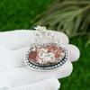 Natural Rainbow Jasper Gemstone Jewelry 925 Sterling Silver Pendant For Girls