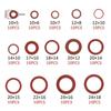 150Pcs Red Fiber Washer Assortment Kit 14 Sizes Flat Ring Washers Sealing Washers Set