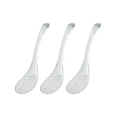 Akebono Sangyo Perforated Spoon Set of Made In Made of Durable Transparent and Easy To Drain Liquid and Scoop Drop Body X X Cm 3, Clear, Japan,