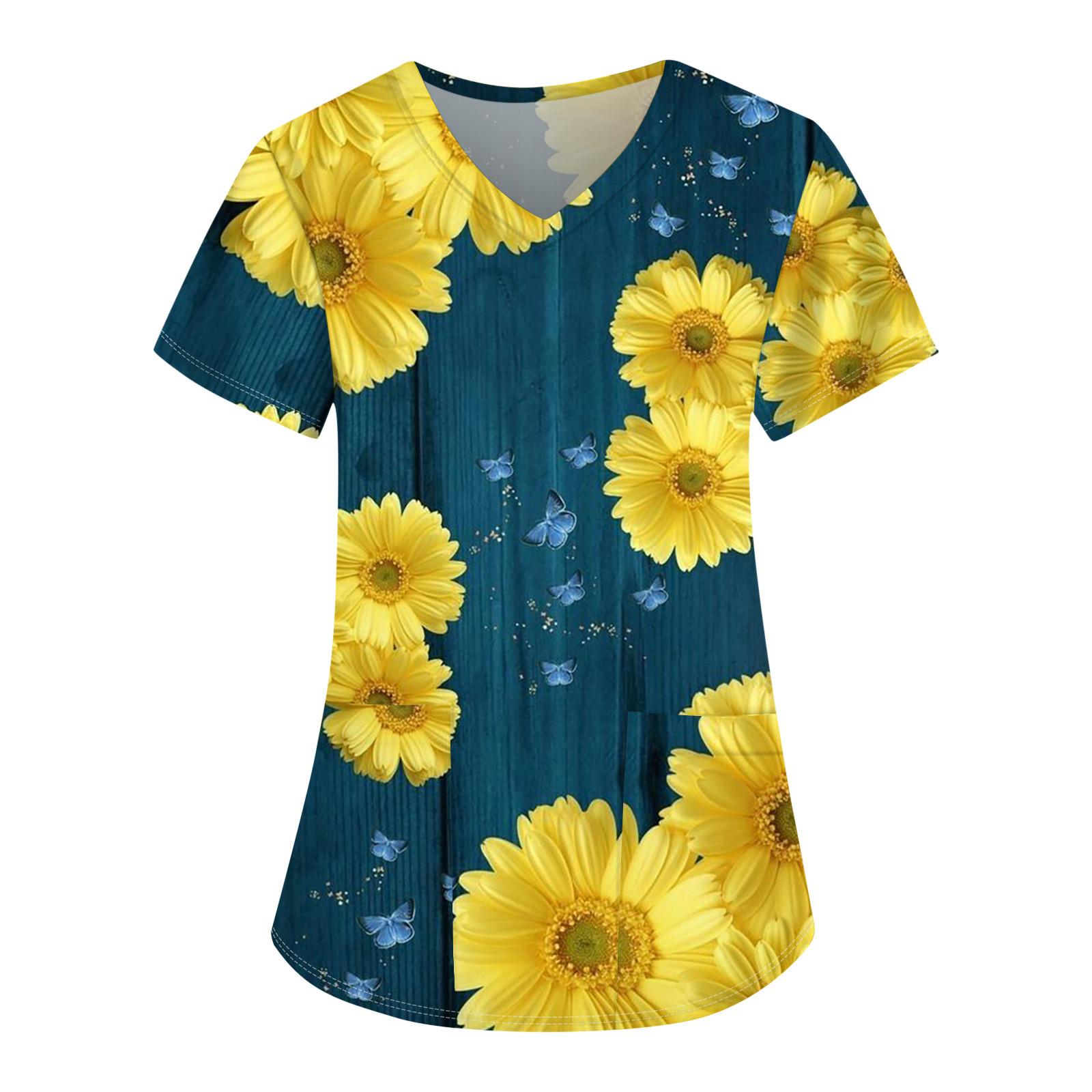 

Женские свободные топы с коротким рукавом Повседневные топы больших размеров с V-образным вырезом и короткими рукавами Повседневные летние футболки Женские топы Футболки Рабочая одежда S