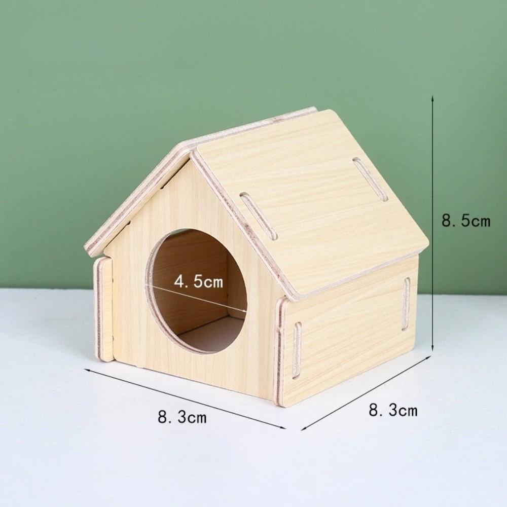 New Wooden Hamster Villa Easy to Install Durable Platform House Chewable Cage Accessories Seesaw Swing Pet Supplies