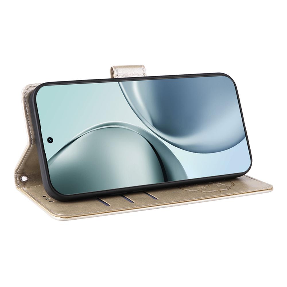 

For Realme 14 Pro+ 5G Case Butterfly Floral Imprint Wallet Stand Leather Phone Cover Blue