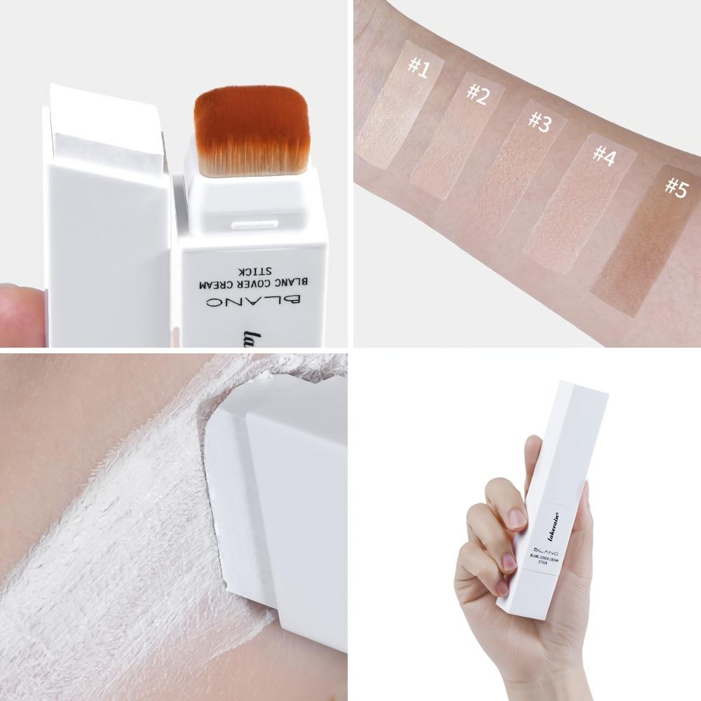 Foundation Stick Color Changing Foundation with Detachable Brush Blanc Cover Cream Stick Changing Hight Coverage Base Makeup