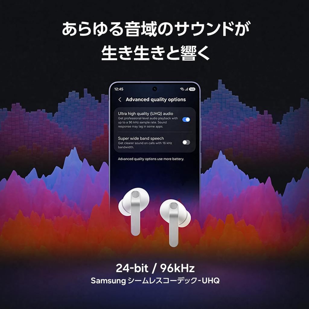 Samsung Galaxy Buds4 Pro Wireless Earphones SM-R640NZWAXJP White Noise Cancelling Spatial Sound Waterproof IP57 Bluetooth 6.1 30 Hours Playback