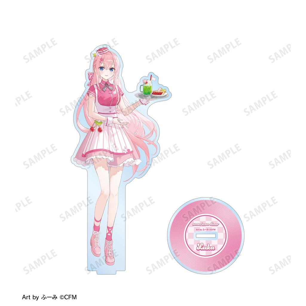 Sakura Miku Original Illustration Megurine Luka American Diner Art by Fuumi Big Acrylic Stand ver.