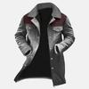 Men's 2026 Autumn/Winter Suede Patchwork Jacket with Multi-Pocket Zipper