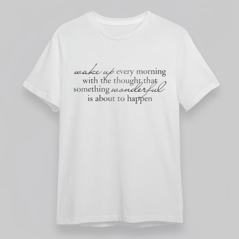 

Men s Plus Size Classic T-Shirt Morning Positivity Handwritten Quote Cotton Tops L