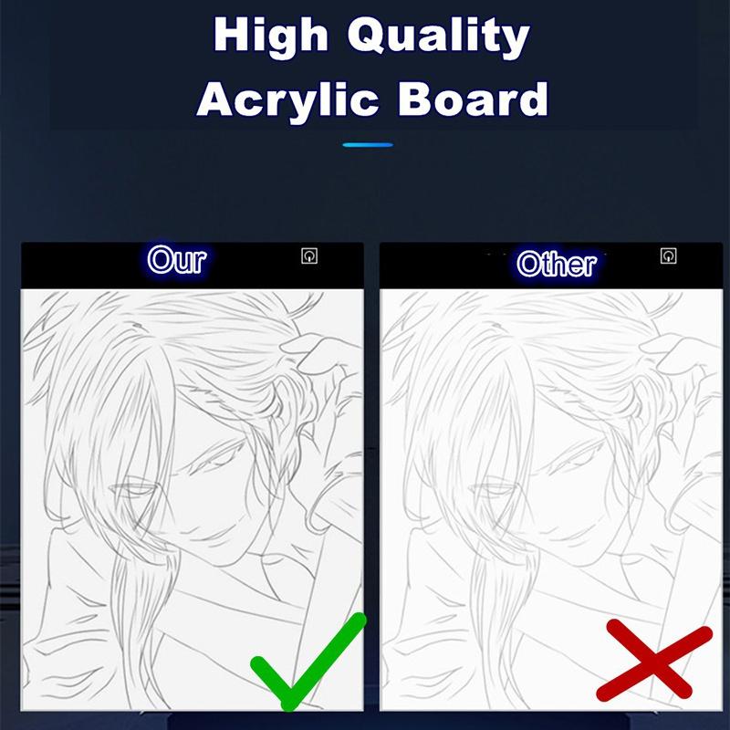 A4 LED Painting Pads Digital Graphics Pad LED Sketching Light Box Copy Board for Drawing Artists Sketching