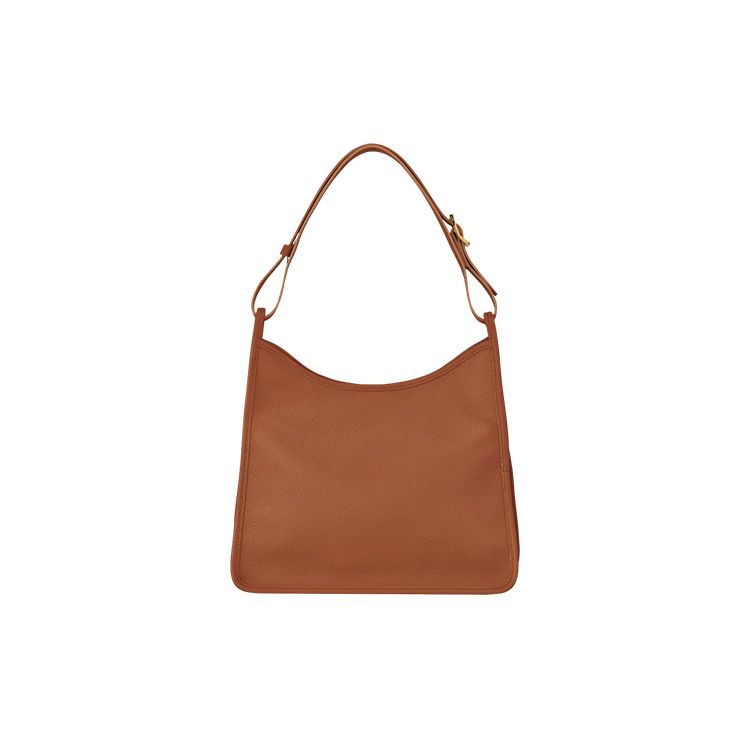 Longchamp Le Foulonné Metal Hardware Silver Leather Crossbody Shoulder Bag Women Bags Brown 10155021121