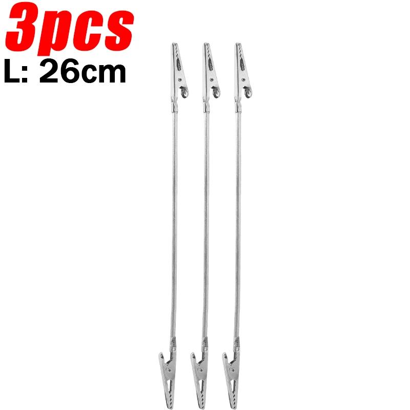 1/20pcs Flexible Metal Long Hose Pins for DIY Card Photo Double Ends Alligator Clamps Clip Home Alloy Memo Picture Holder Racks