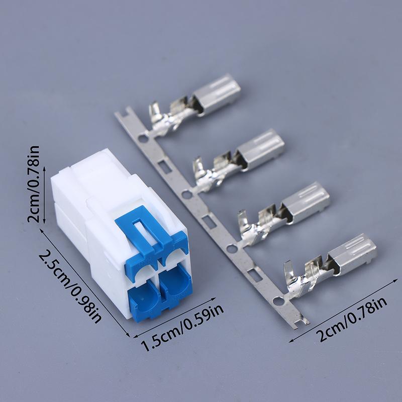 

(YY)1 Set New 4-Pin Power Connector Plug For IC-7000 IC-7100 IC-7400 IC-7600 YAESU FT-450 KENWOOD TS-480 Radio DIY Cable Plug