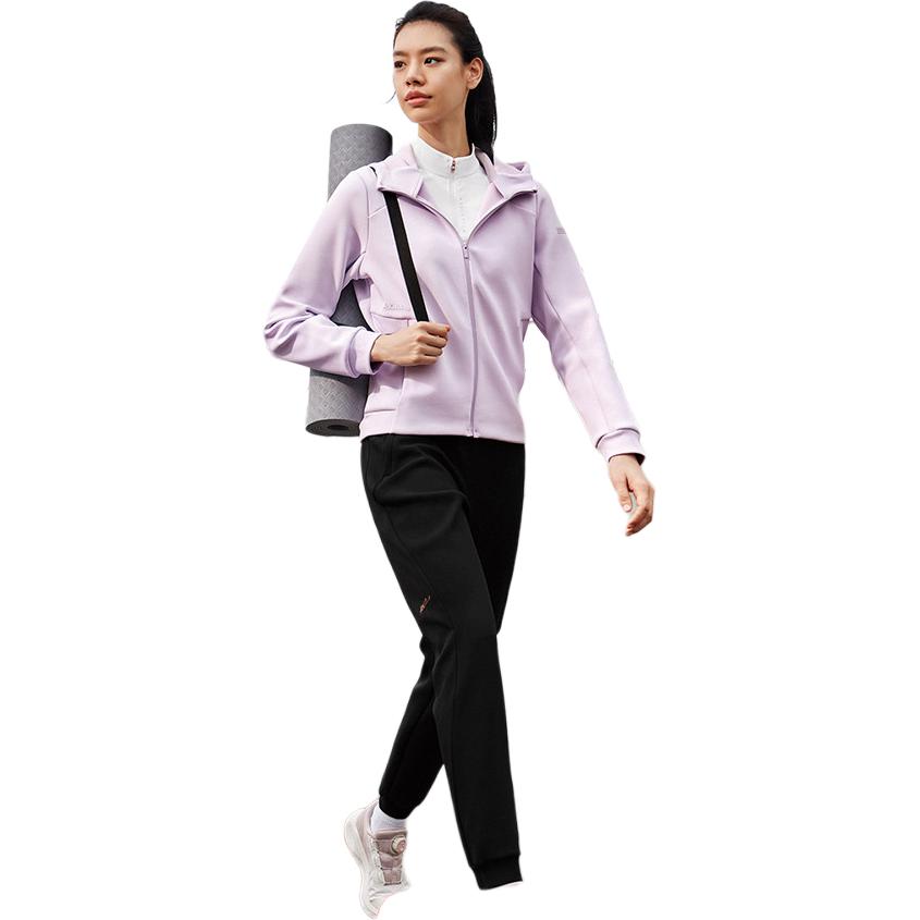 Anta Knitted Sports Warm Jacket Women Jackets Peach-Purple 162447717N-1