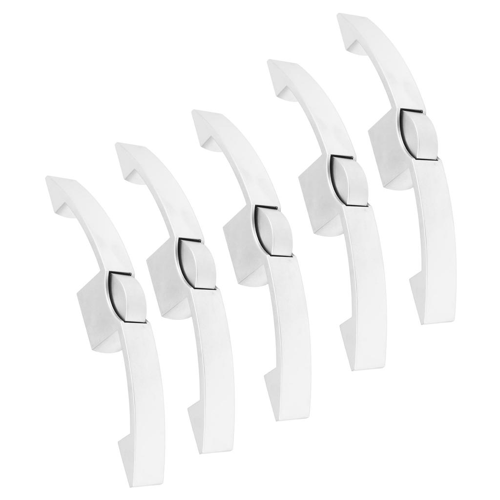5 Set Cabinet Lock Handle Arched Push Button Pull Handle High Strength for RV Yacht Caravan