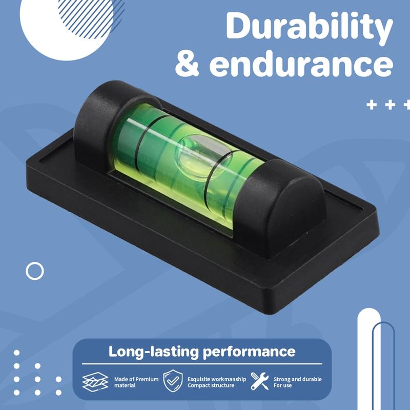 4 Stück Magnetische Wasserwaagen zum Nivellieren von Phonograph, Kamera, Stativ, Maschinen, Wasserwaagen-Messwerkzeuge (Magnetisch)