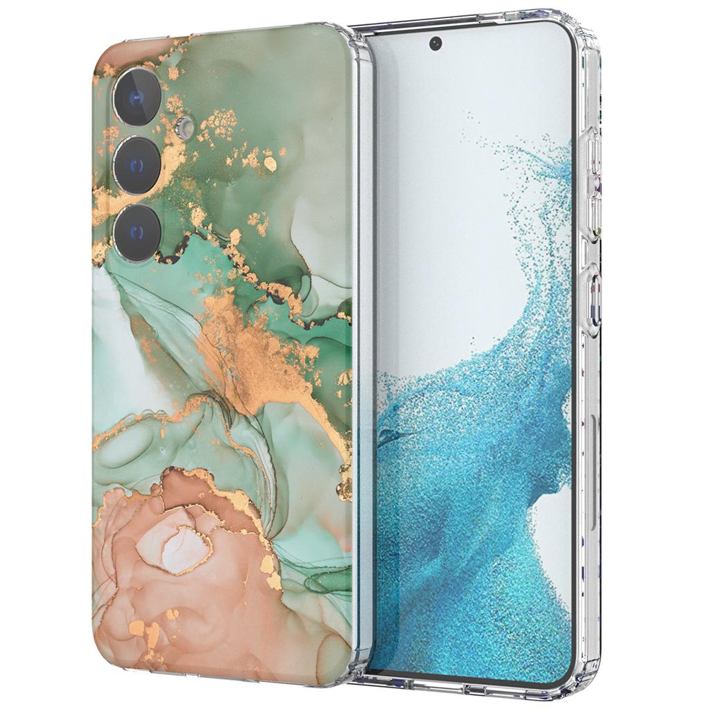 For Samsung Galaxy S24 Phone Case GW18 PC+TPU Back Cover IMD Marble Pattern