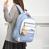 Schoolbag Large Capacity Junior and High School Student Schoolbag Multi-compartment Light and Simple Backpack Premium Sense Solid Color Casual