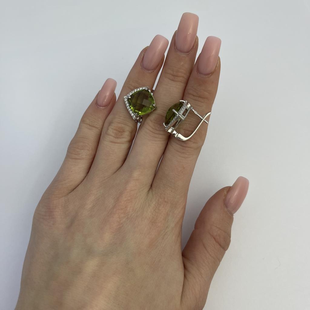 Silver Earrings with Sultanite Sultanite 12.462ct (2122128)