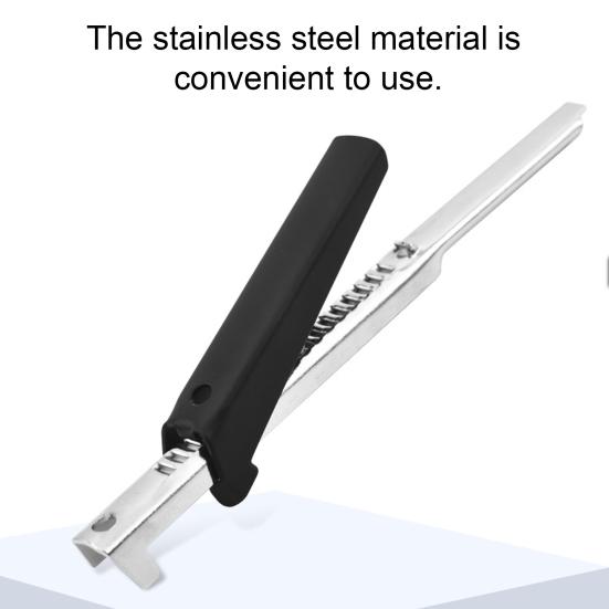 1/2 st flasköppnare rostfritt stål justerbart grepp halkfritt handtag lätt att dra burköppnare kök verktyg för äldre