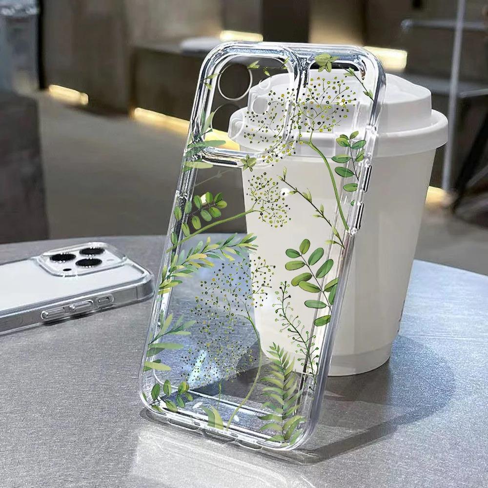 Flowers Phone Case For Xiaomi Redmi Note 14 13 12 Pro Plus 5G 12S 11 10 Redmi 13 12 14C 13C 12C Transparent Shockproof TPU Cover