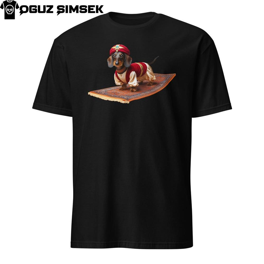 

Funny Unisex T-Shirt: Dackel Dachshund in Royal Arabian Costume Oktoberfest Tee L