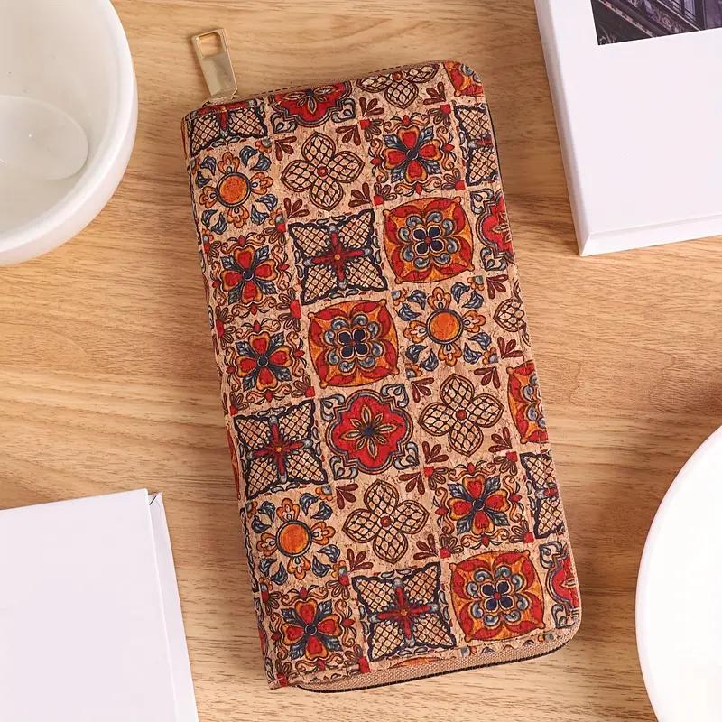 Кошелек в богемном стиле женский кошелек персонализированный художественный ретро-кошелек кошелек с текстурой дерева 195x98x2cm 1150₽