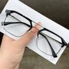 New Metal Double Beam Anti Blue Light Photochromic Myopia Glasses Anti UV Photosensitive Color Changing Near Sight Glasses