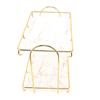 Bathroom Countertop Rack Large Capacity 2 Tiers Gold Bathroom Countertop Rack for Home Hotel