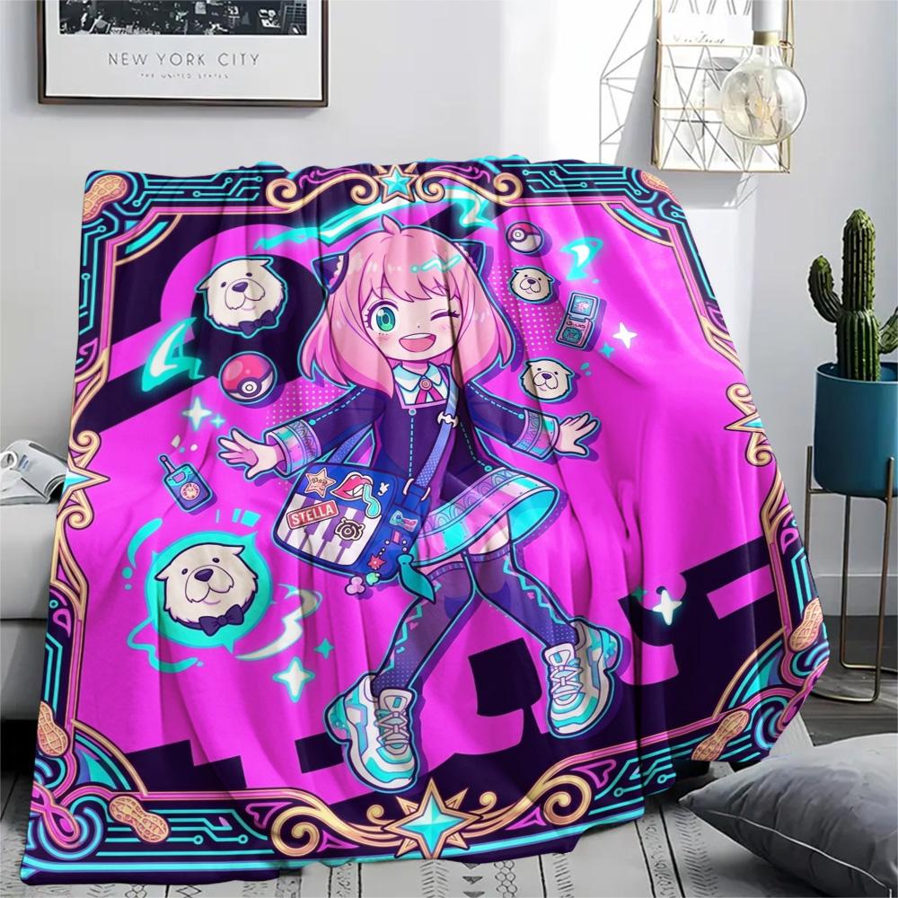 Anya Forger Print Flannel Blanket, Ultra Soft High Quality All Seasons Warm Throw, Home Decor Cozy Blanket, Perfect Christmas Gift