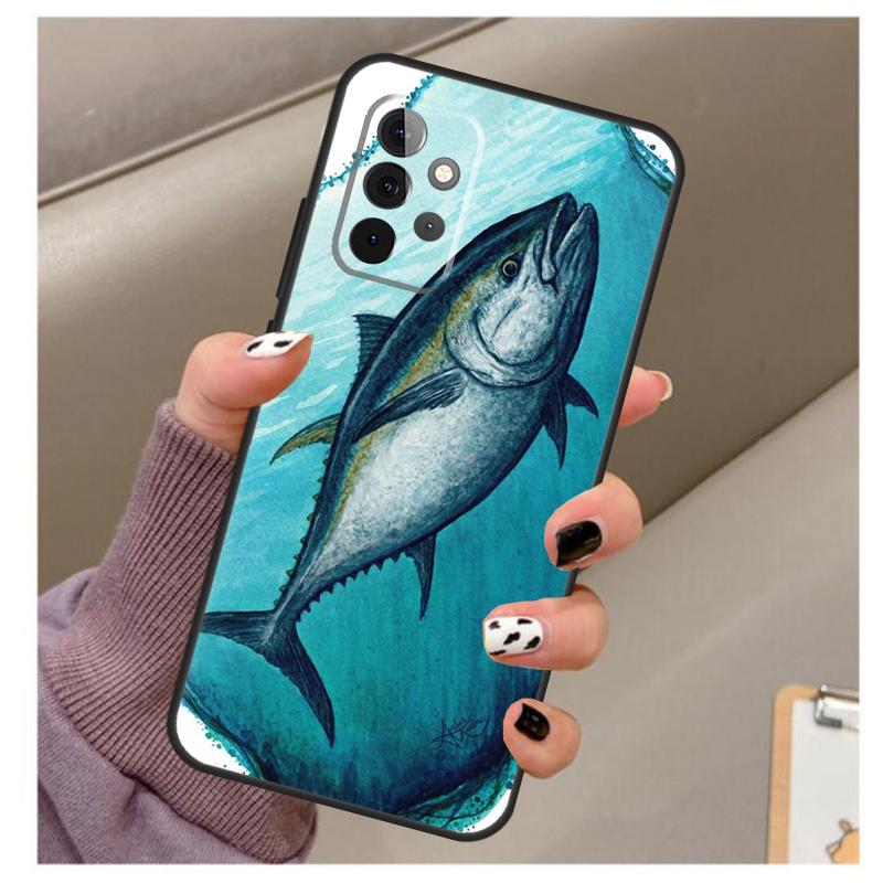 Bluefin Tuna Case For Samsung Galaxy A33 A13 A53 A34 A54 A14 A15 A16 A26 A36 A56 A12 A32 A52 A06 A35 A55