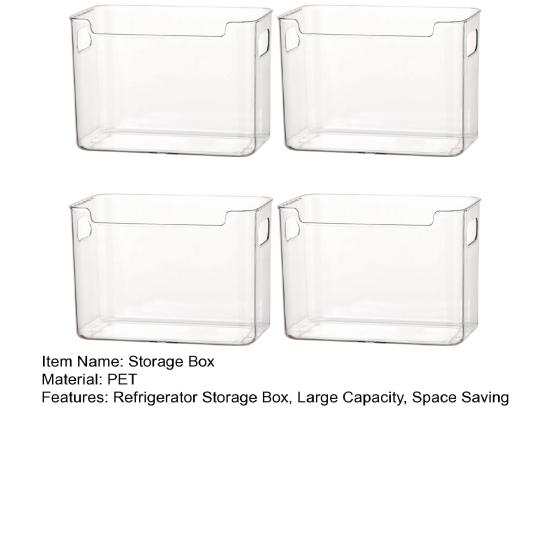 Refrigerator Storage Box Clear Stackable Containers Durable PET with Open Top Organizer for Freezer And Fridge