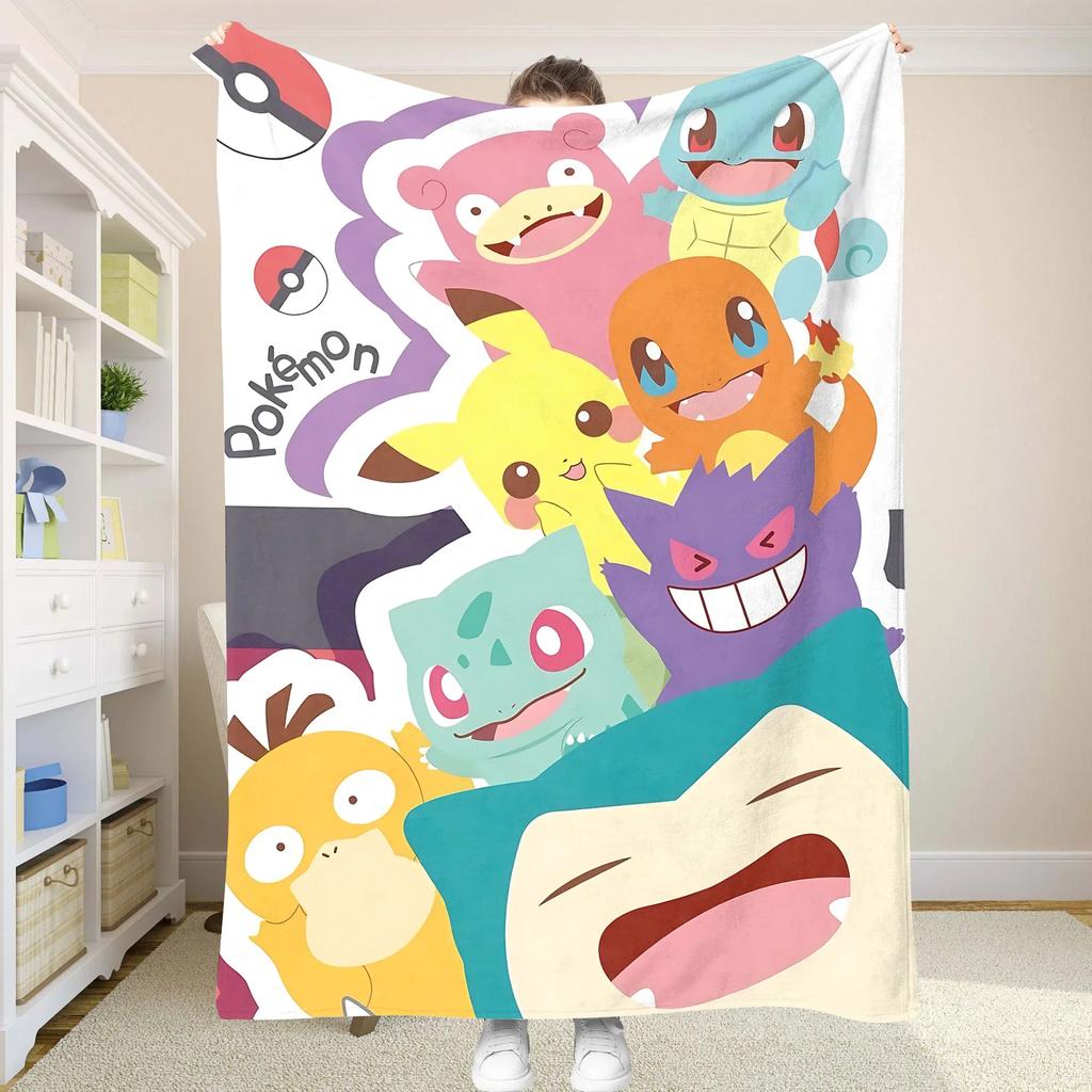 Summer Comforter P-Pokemon and Blankets for Decorative Sofa Blanket Bedspread on the Bed Anime Home Decoration Cooling Picnic