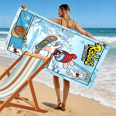 Rabbids Invasion Fantasy  Print Beach Towel, Large Soft Quick Dry Towel for Beach Camping Swimming