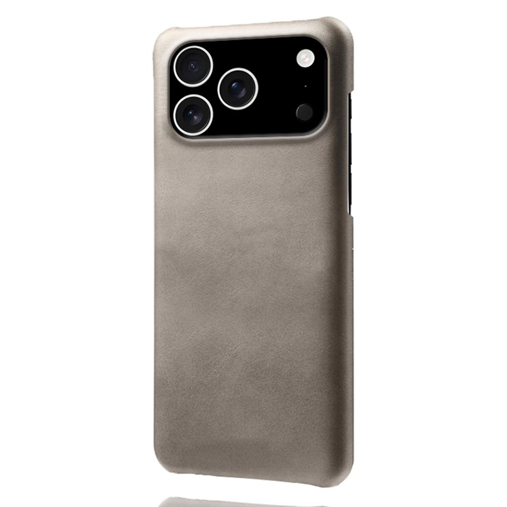 For iPhone 17 Pro Case Calf Texture PU Leather Hard PC Protective Phone Cover