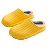 Waterproof cotton slippers home indoor and outdoor warm plush men's and women's simple autumn and winter light cotton shoes