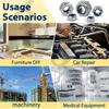 230-Piece Stainless Steel Nylon Lock Nut Set, M3-M8 Self-Locking Nuts in Box