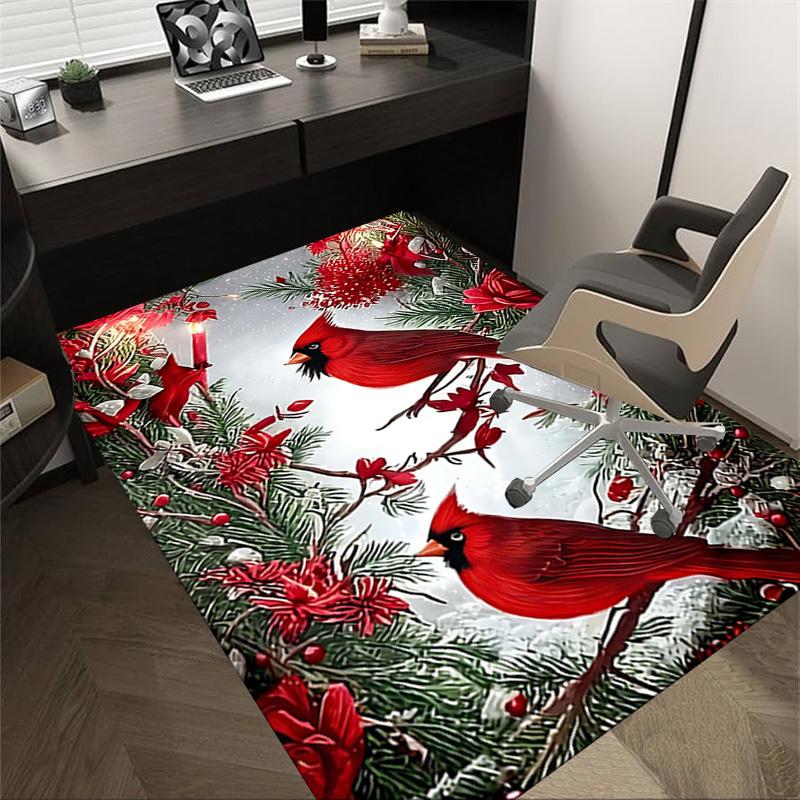 

1PC Cardinal Non-Slip Floor Carpet Compatible for Office&Living Room&Bedroom&Dining room - Soft & Pattern, Vibrant Colors-H0392 60cm by 90cm