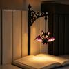 Mini-Schmiedeeisen-Figur Halloween Bibliothekslampe, Vintage Bücherregal-Licht mit Geist Kürbis Fledermaus Lampenanhängern, Leseecke Nachtlicht, Gruselig
