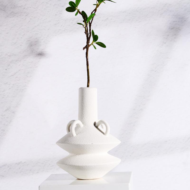 Wabi-sabi Style Flowerware Home Art Study Desk Creative Vase Ornaments B&B Hotel Model Room Soft Decorations