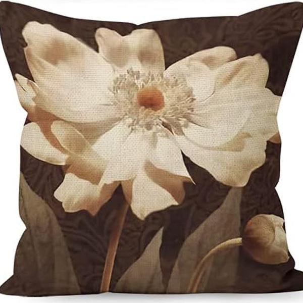 American Retro Linen Peach Leather Velvet Pillow Case Living Room Sofa Office Car Cushion