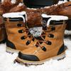 2026 Men's Winter High-Top Boots Warm Cotton Shoes Snow Boots Comfortable Breathable Round Toe Rubber Sole