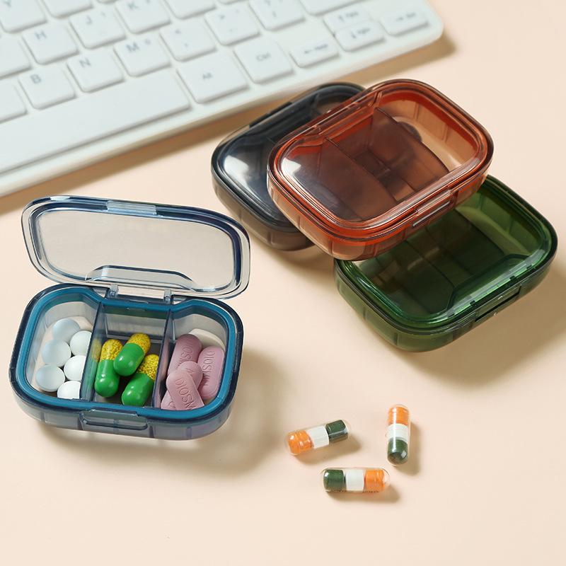 Compact 3-Compartment Pill Organizer for Morning, Noon, and Evening Medication
