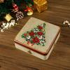 Cute Cartoon Christmas Gift Box Tinplate Party Supplies Christmas Candy Box Christmas Decoration Square Candy Storage Containers