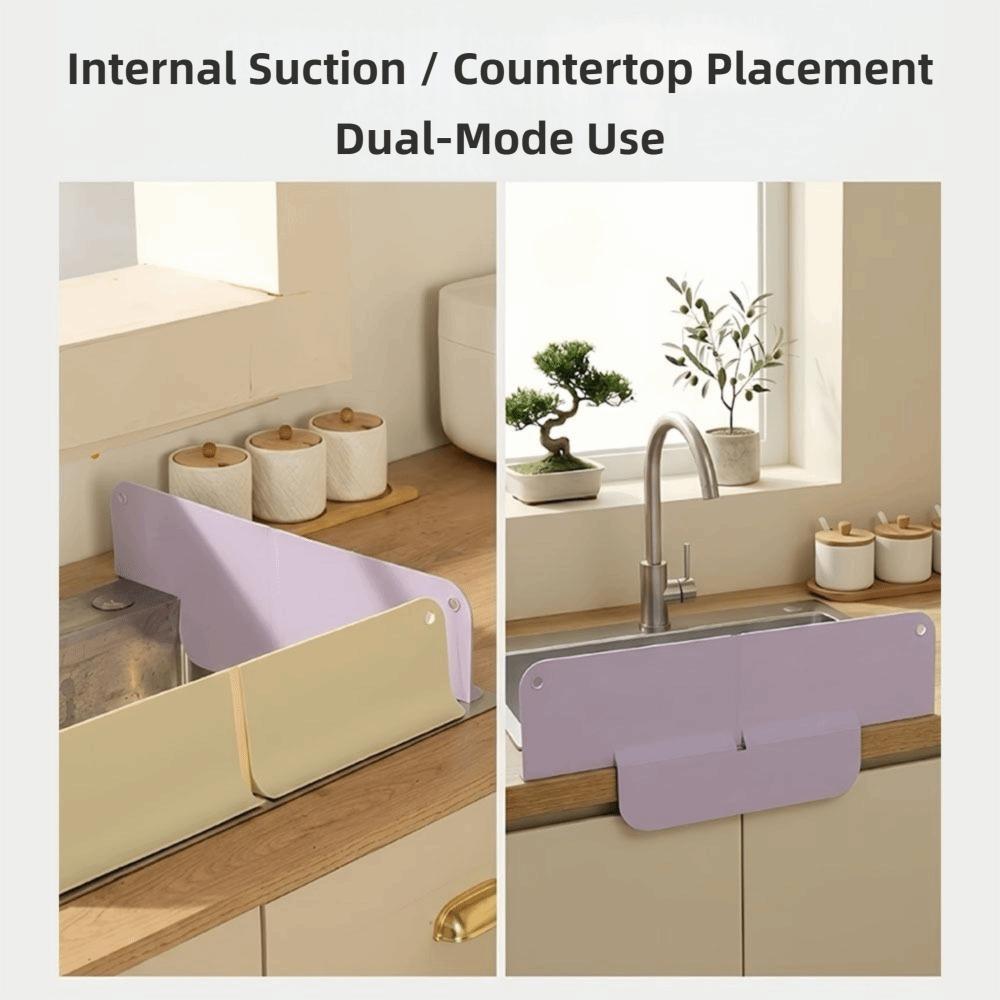 Foldable Water Blocking Board Suction Cup Base Suction Cup Baffle Kitchen Sink Guard Household Use