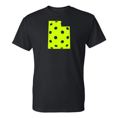 Pickleball State Utah Basic Cotton T Shirt - Black
