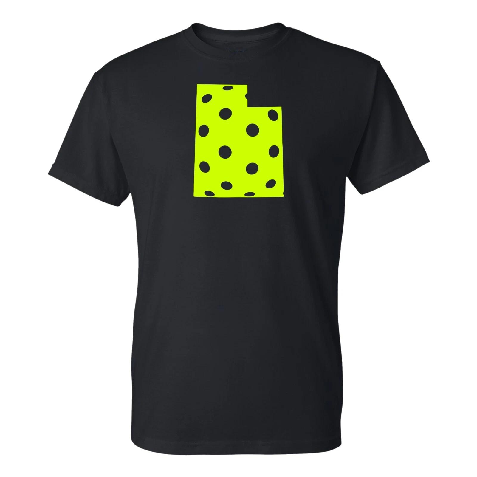 Пиклбол Штат Юта Базовая хлопковая футболка - Черная S