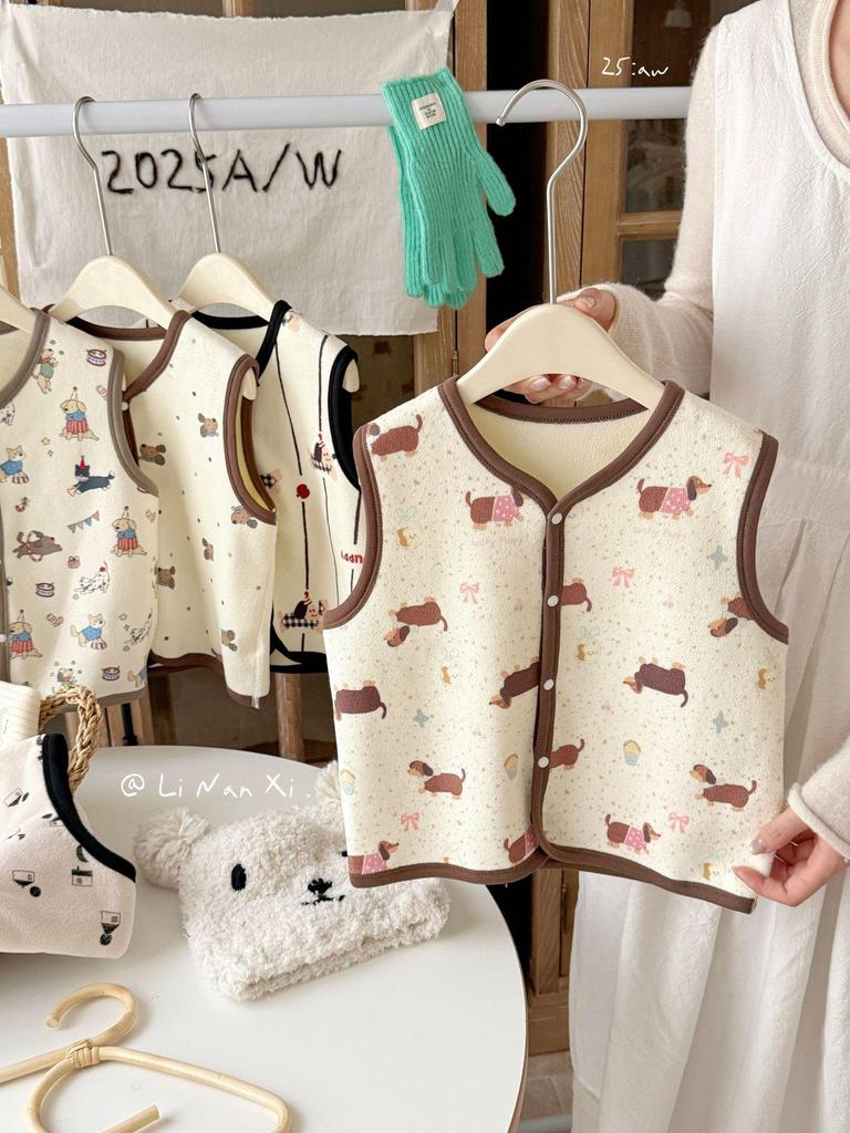 88282 Kids' Autumn/Winter Cotton Vest - Sleeveless Jacket for Boys and Girls