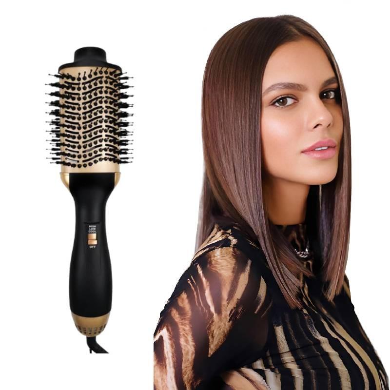 New 4 In 1 Hot Air Brush Hair Dryer With Adjustable Temperature For Smooth Styling
