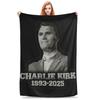 Charlie Kirk A True Patriot Blanket Quality Soft Warm Bedding Throws Spring Girls Boys Living Room Street Trend Bedspread